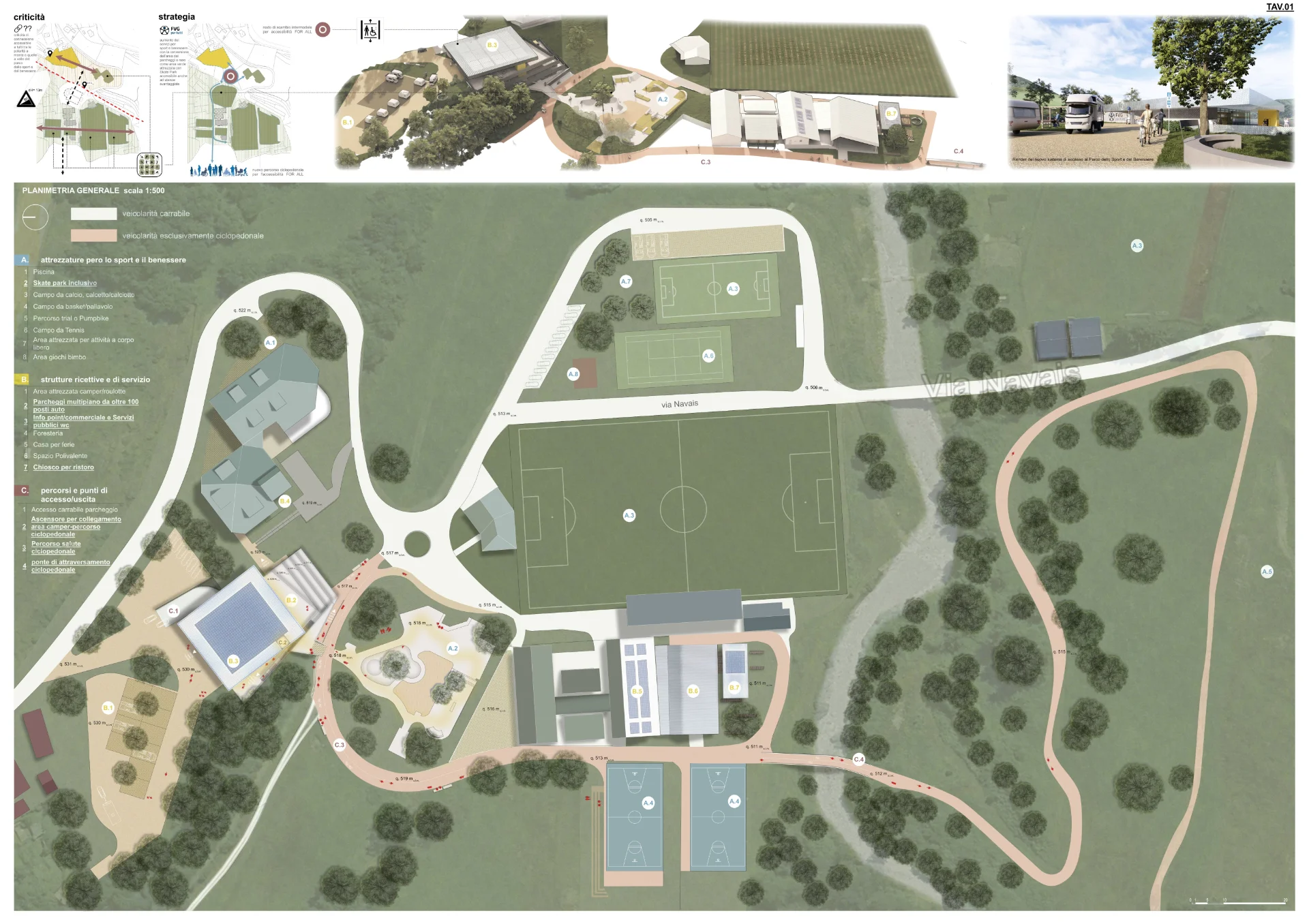 Redevelopment of the sports facilities area of the Municipality of Ampezzo — Sports & Recreation competition winning project