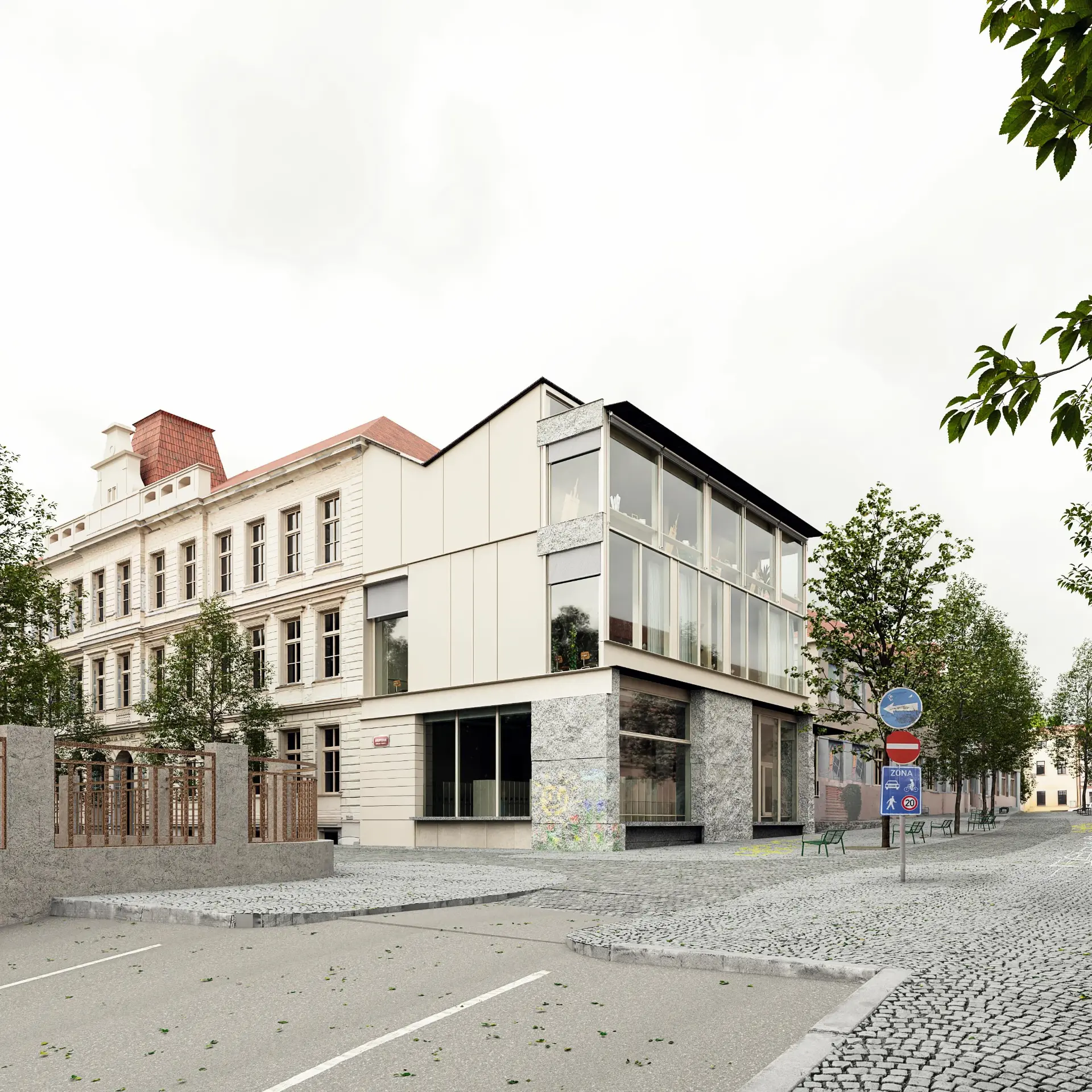 School extension, Prague — Education competition winning project
