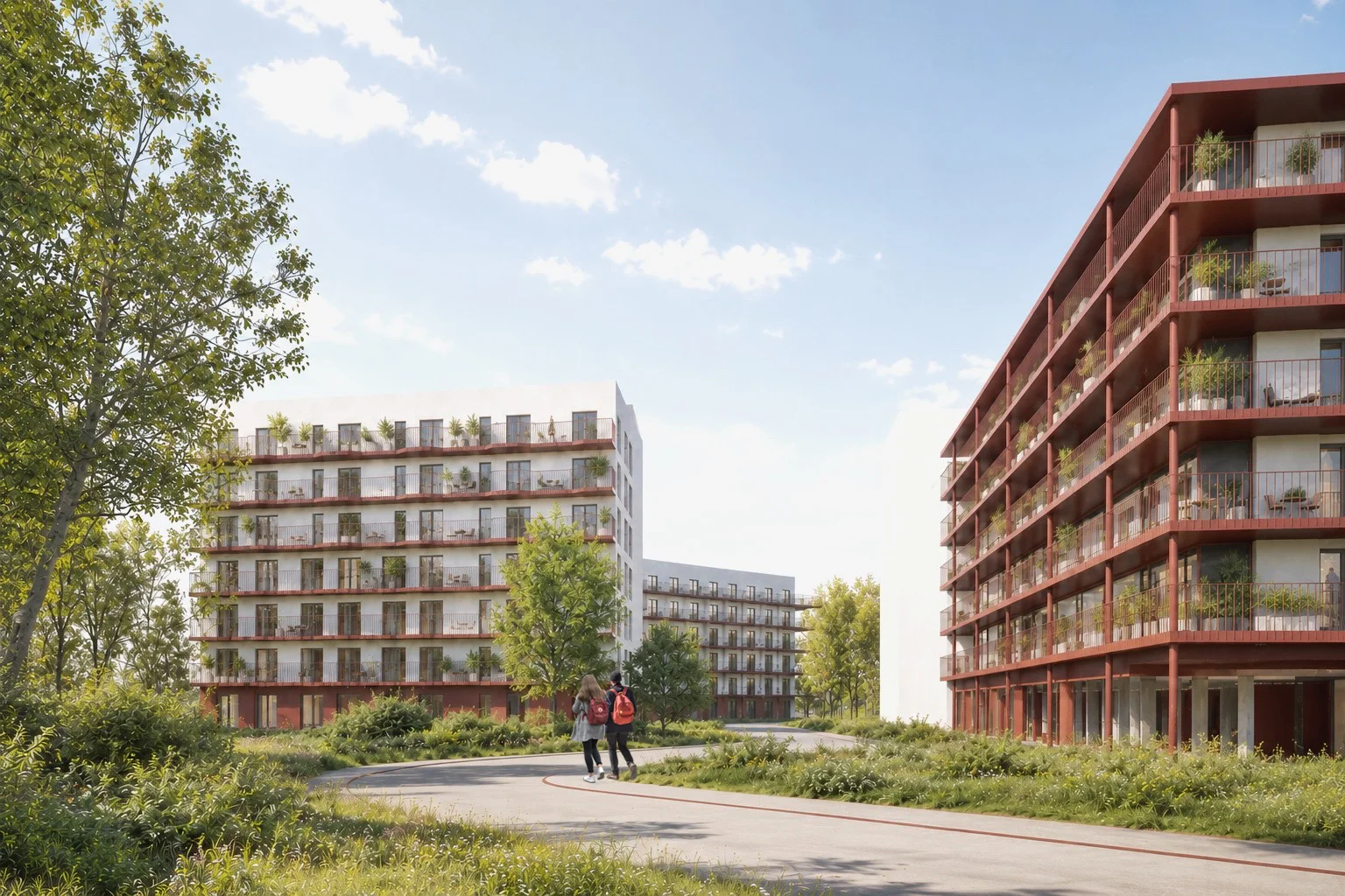 All-Ukrainian Open Architectural Competition for a Design Proposal for a New Social Housing Complex near I. Velychkovskoho Street in Lviv. — Residential competition winning project
