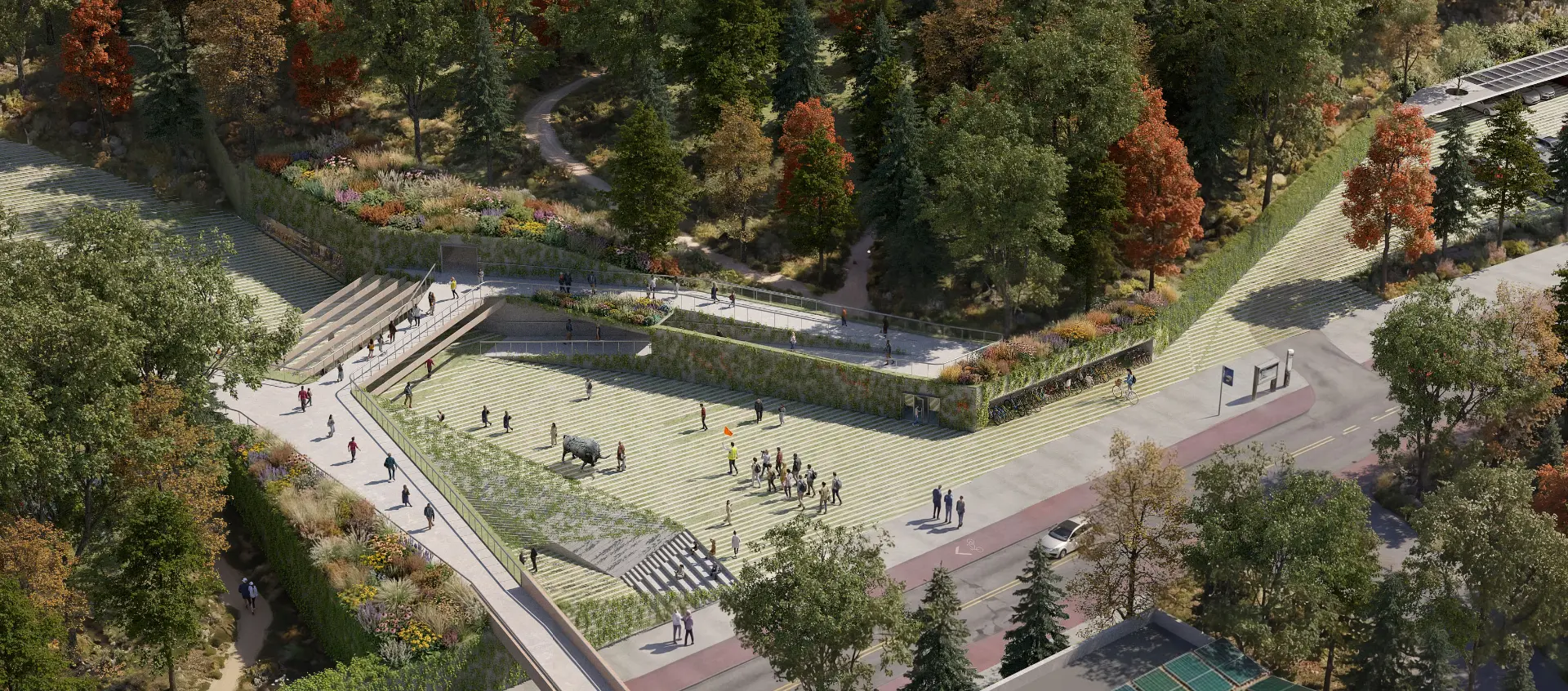 Zoo in Ljubljana. Entrance Complex and living fence. Part B — Education competition winning project