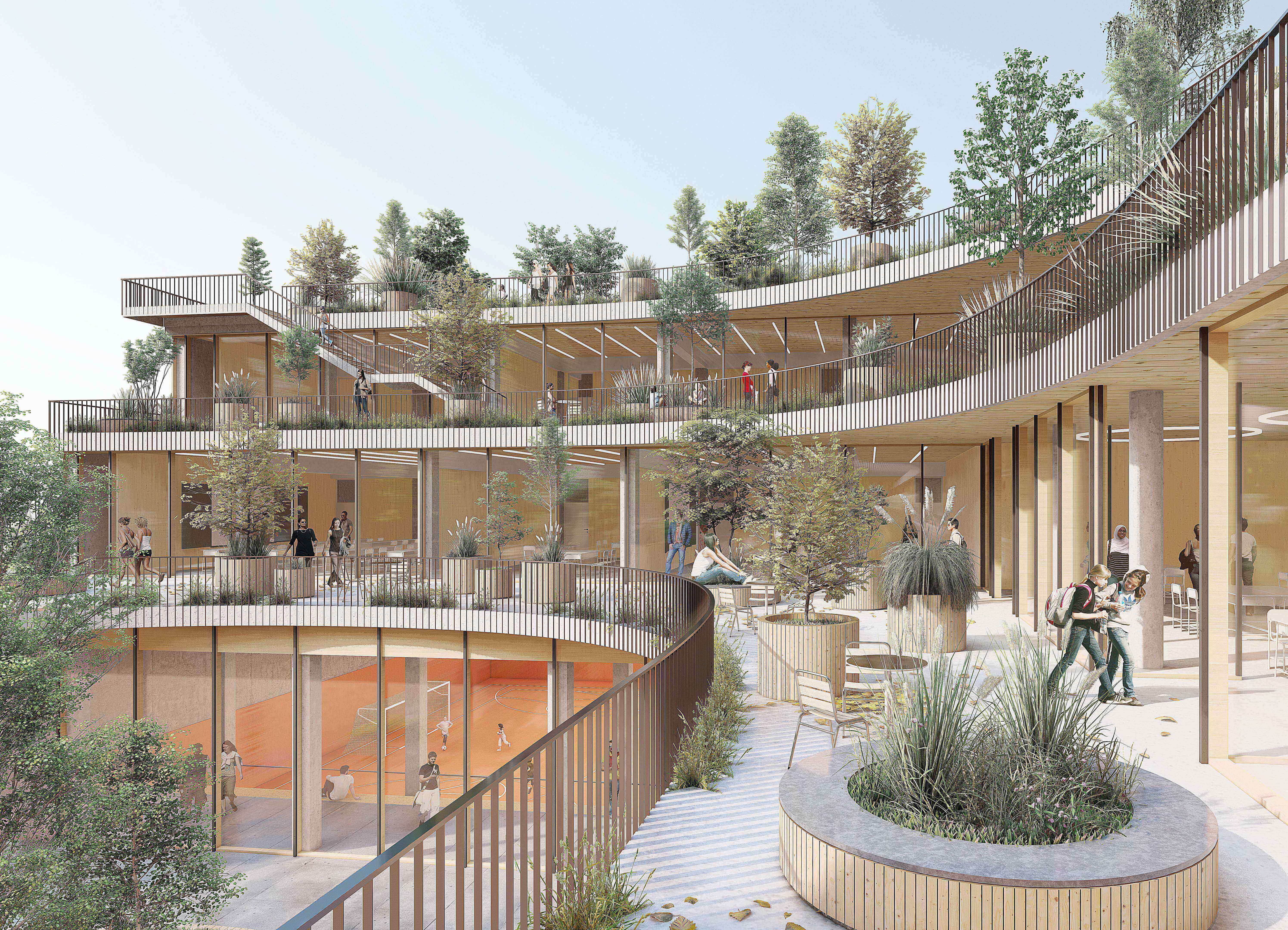 New construction Kolping education center — Education competition winning project