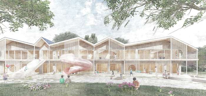 New construction Kindergarten Seedorf — Urban Development competition winning project