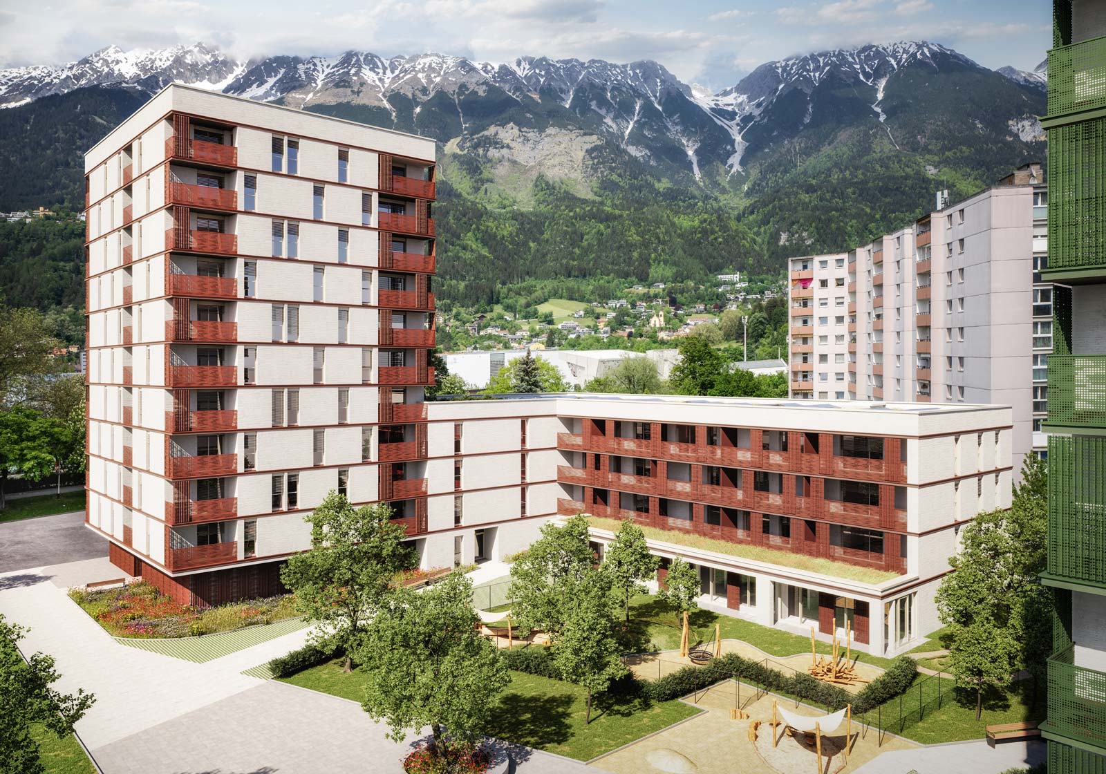 Urban development: Pradler Saggen — Education competition winning project