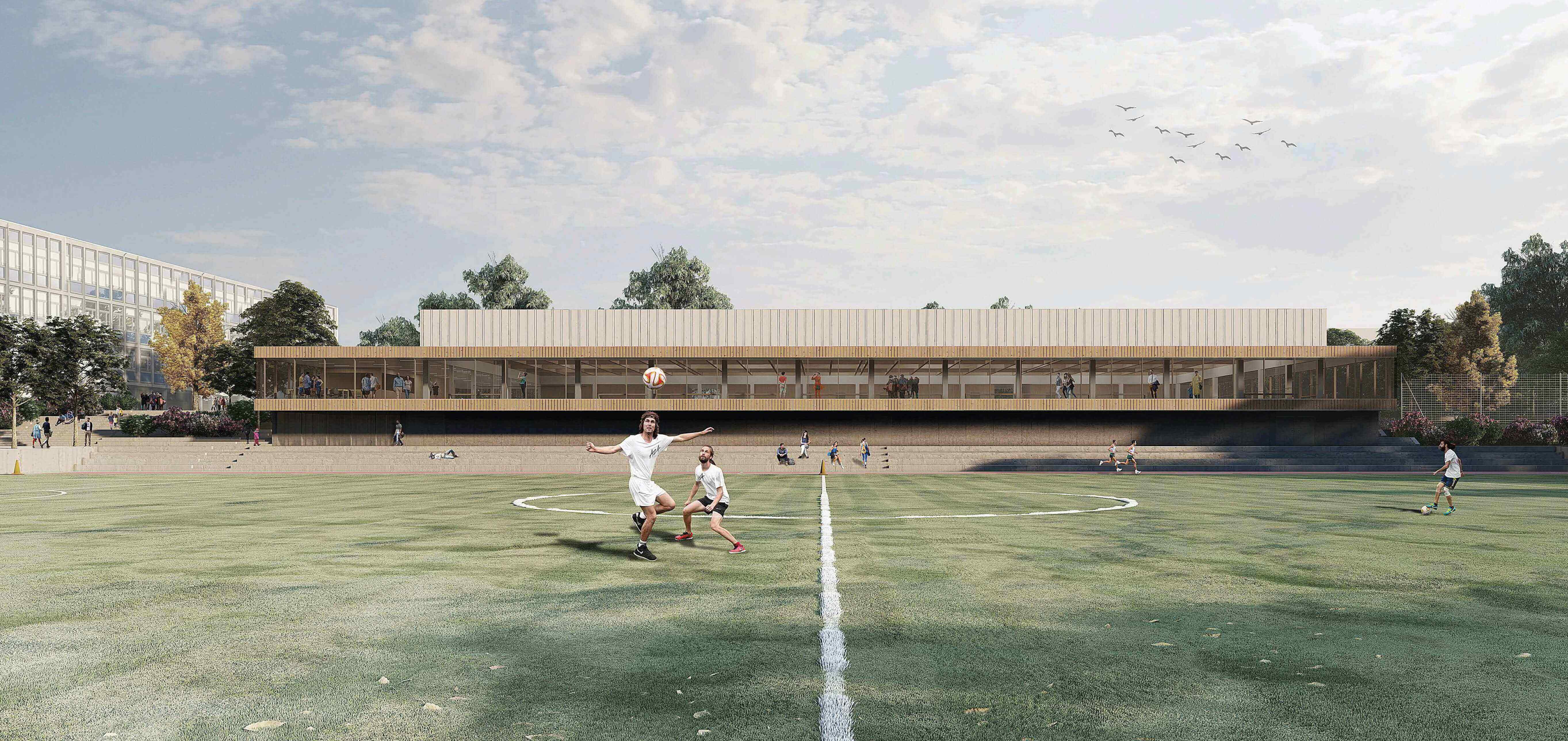 New construction Karl-Euerle-Halle — Education competition winning project