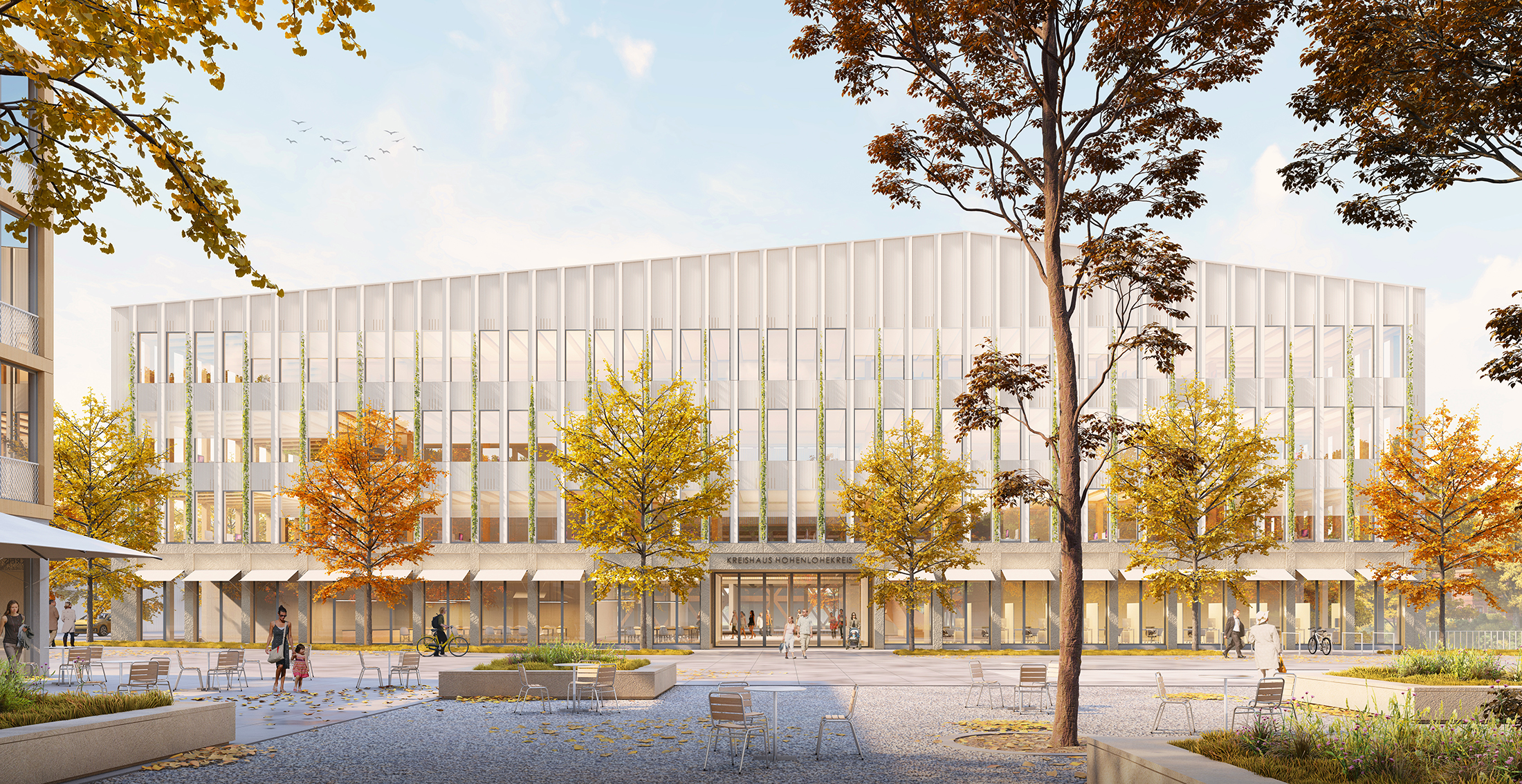 New construction district administration Hohenlohe — Education competition winning project