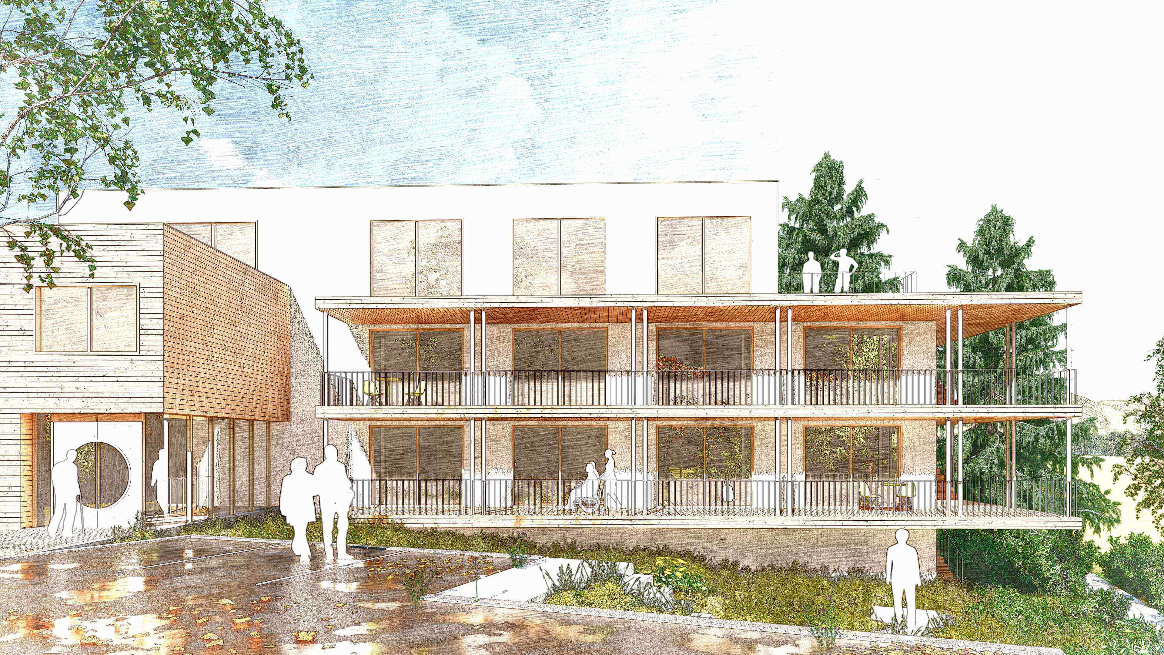 Extension & reconstruction hospice 'Am Buck' — Science & Research competition winning project