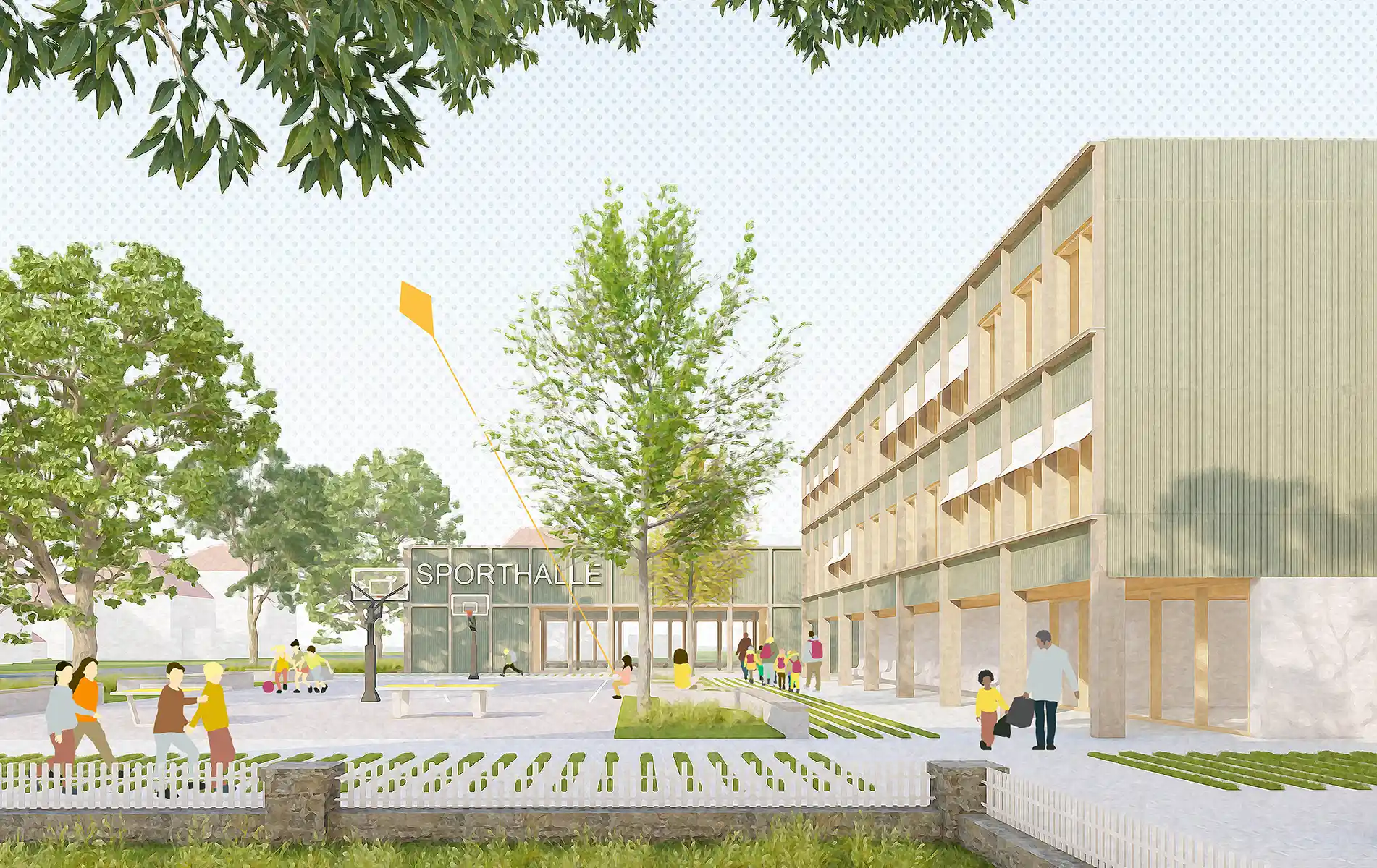 Extension of the Heinrich-Suso-Gymnasium and new construction sports hall — Education competition winning project
