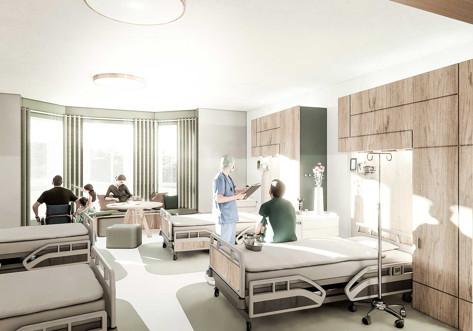 Nursing Stations, LKH Weststeiermark — Health & Public competition winning project